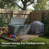 Large Capacity Garden Storage Bench Weather-withstandant outdoor storage container sturdyDuty Outdoor Furniture Easyraise Lid for Homeowners, Families, Courtyard, Backyard