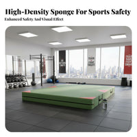 Parkour Training Mat Versatile Fighting Arts Tumbling Mat Impact Absorption High Jump Landing Pad for Cheerleaders, Climbing Gym, Gymnasium, School