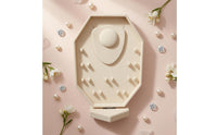 Double-Sided Jewelry Display Velvet-Lined Rotating Jewelry Stand Earring Display Display Stand Stable Pedestal Base