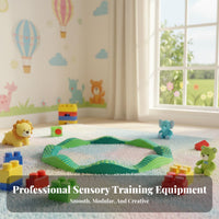 8 Pieces Sensory Development Wavy Balance Beam Stable Kids Tactile Path Long-Lasting Kids Balance Trail Even Edges for Preschoolers, Toddlers, Kindergarten, Indoor, Playroom
