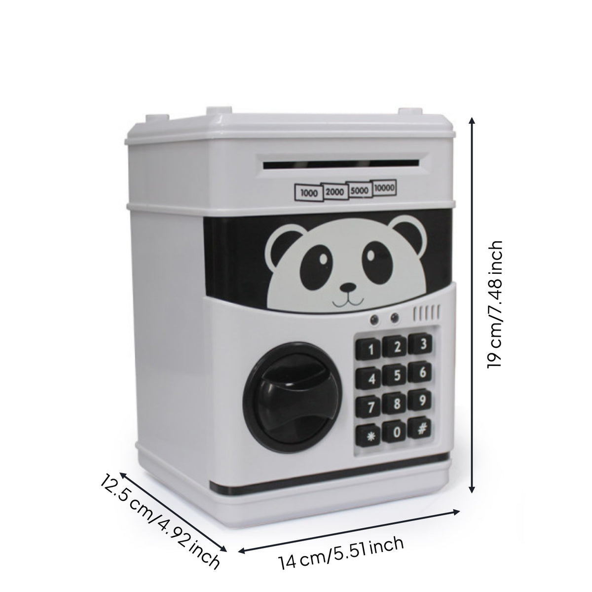 ATM Piggy Bank Secure-Look Piggy Bank with Keypad Electronic Safe with Dial Realistic Sturdy for Children, Playroom, Bedroom