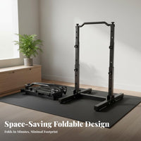 Space-Saving Foldable Pull-up Bar Multi-Functional Foldable Pull up Bar Heavy Duty Steel Frame Home Gym Power Station Stable Construction for Children, Beginners, Indoor Use, Apartment