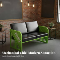 Trendy Design Industrial Containerdesign Sofa Long-Lasting Frame Booth Seating Anti-Rust and Wear-Resistant Commercial Furniture for Business Owners, Interior Designers, Coffee Shops, Restaurants, Reception Areas