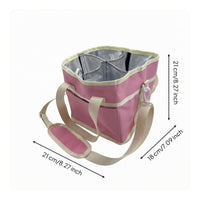 Structured Insulated Bottle Carrier Bag Front Pocket Divided Bottle Carrier Bag