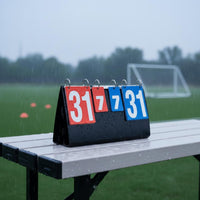 Multi-Game Scoreboard Waterproof Manual Flip Scoreboard Double-Sided Sports Gear for Coaches, Referees, Basketball, Competition, Football