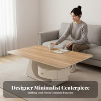 2 Pieces Modern Design Nesting Table Combo Minimalist design Household Furniture Light Luxury Space-Saving for Apartment Dwellers, Homeowners, Students, Living Room, Small Spaces, Lounge Area, Office