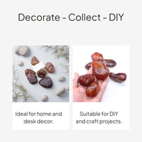 Garnet Chalcedony Raw Crystal for Display and Decor