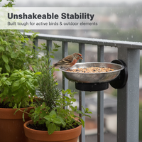 Outdoor Bird Feeder Tray for Small Birds - Balcony & Garden Use