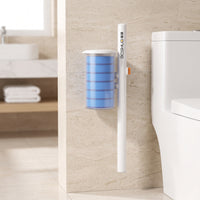 Attractive Toilet Brush with Holder Wall-Mounted for Small Apartments, Families