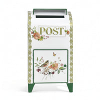 Freestanding Mailbox with Legs Vintage-Style Decorative Mailbox with Stand Upright Post Box for Garden, Porch, Patio