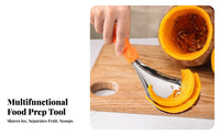 Pumpkin Scraper Multi-Functional Pumpkin Center Remover Stainless Steel Carving Spoon Easy to Clean Stainless Steel Center R