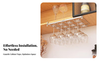 Stainless Steel Vino Glass Hanger Anti-Rust Hanging Stemware Holder Inverted Glass Storage Rack Long-Lasting Bar Accessory