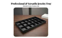Jewelry Display Tray Soft Lining PU Leather Jewelry Holder Space Saving Great Gift for Women, Broadcast Stream Broadcast