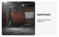 Stainless Steel Turnout Gear Rack Rust Resistant Firefighter Gear Rack Heavy Duty Fire Station Equipment Stand for Firefighters, Emergency Responders