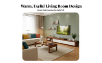 1 Piece Extendable Solid Wood TV Cabinet Drawer Storage Extendable TV Stand Sturdy Construction Modern Minimalist Entertainment Center Suitable for Adults Homeowners Living Rooms