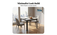 Minimalist aesthetic Square Table with Chairs Modern Design Square Pedestal Dining Set Space Saving Home Furniture Easy to Clean for Small Apartment Residents, Families, Homeowners, Kitchen
