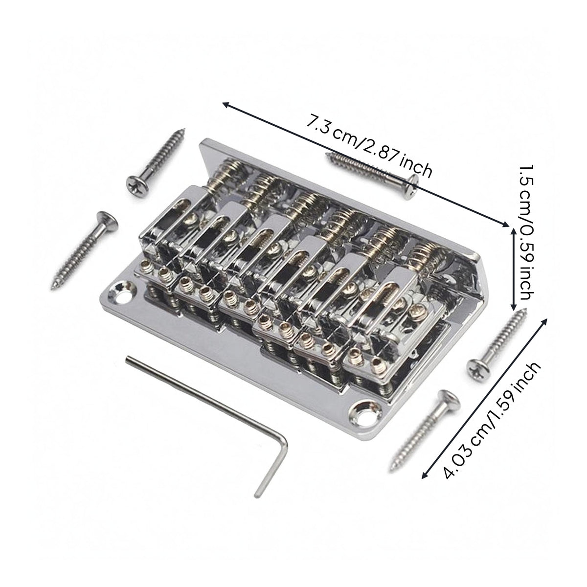 Six-String Guitar Bridge Mounting Screws String-Through Bridge Easy to Install
