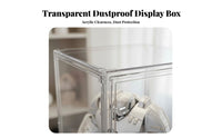 Display Case High Visual Openness Transparent Toy Display Shelf Large Capacity Dustproof Figurine Cabinet for Collectors