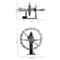 Electric Electronic Building Blocks Motorized Rotation Space Station Building Set Educational for Boys, Kids, Birthday Gift