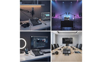 Compact 4-Channel Mixer Portable Sound Mixer with USB Interface 3-Band EQ Mixing Console with Bluetooth Digital for Streamers, Podcasters, Vocalists, Home Studio, Live Broadcasting, Karaoke