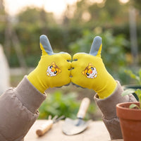 Kids Gardening Gloves with creature-themed patterns, Rubber Coated young child Gardening Gloves, Children's Gardening Gloves for Kids Work Handling