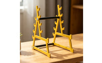 Mini Squat Rack Desk Organizer Multi-Functional Squat Rack Pen Holder Carbon Steel Fitness Themed Desk Holder for Weightlifters