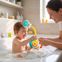 Handheld Rabbit Spaceship Shower Toy Cute Bath Toy with Shower Head Interactive for Toddlers