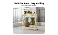 Indoor & Outdoor Use Ladder Planter Rack Multi-Tier Design Plant Holder Vintage aesthetic Pot Shelf Space-Saving for Home Decorators, Apartment Dwellers, Homeowners, Balcony, Patio, Living Room, By a windowpane
