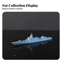 1:1500 Scale Warship Model High Detail Type 055 Warship Model No Assembly Required Display Warship for Car Dashboard Ornament, Office Decor