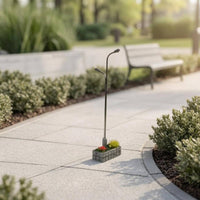 1:64 Scale Double-Head Street Lamp Model Resin and Metal Battery-Powered Lamp Model Slim Pole Miniature Street Light Plastic Parts