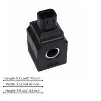 Metal-Lined Opening 24V DC Valve Coil Black Housing 24V Solenoid Valve Coil Square Connector Industrial Part