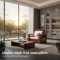 Wooden Couch Set with Storage New Chinese Style Modular Storage Sofa Solid Wood Construction Living Room Furniture for Villa, Lounge Area, Home Office