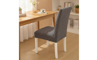 Stretch Chair Cover Leaf Pattern Jacquard Chair Cover Slipcover with Elastic Bottom Full-Coverage for Dining Room, Home Refresh