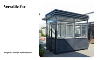 Outdoor Sentry Box Weather Resistant Outdoor Security Booth Prefabricated Guard House for Gatekeepers, Property Managers, Schools, Guard Posts
