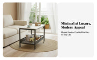 Nordic design 2-Tier Rolling End Table Modern Minimalist Design Household Furniture Light Luxury Utility Cart Easy to Move for Apartment Dwellers, Office Workers, Living Room, Small Spaces, Bedroom, Balcony