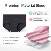Underwear Women with Moisture Wicking Modal Material for Daily Wear, Ladies with Silk Gusset for Breathability