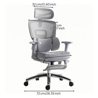 Ergonomic Office Chair Headrest Support Chair Aluminum Alloy Frame