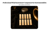 10 Pieces Rounded Tip Saxophone Cane Reed Piece Tapered Design Natural Cane Reed Piece Smooth Surface Woodwind Accessory Light Wood Color