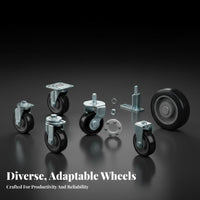 High Load Capacity Hydraulic Lifting Device Replacement Wheel Heavy Duty Hydraulic Lifting Device Wheel Steel Construction for Mechanics