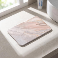 Diatomaceous Earth Absorbent Mat for Bathroom, Kitchen, and Vanity - Quick Dry Coaster, Sink Caddy, and Soap Dish