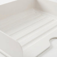 Desk Storage Organizer for Office, Transparent Desktop File Holder for A4 Documents, Lightweight Stackable Workspace Organiser
