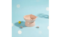 Anti-Tip Ceramic Cartoon Pet Dish Large Capacity Elevated Cat Bowl Easy to Clean Tilted Ceramic Pet Dish Dishwasher Safe for Cats, Kittens
