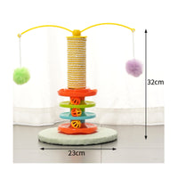 Colorful Cat Scratching Toy with Sisal Post Interactive Cat Scratching Post Sturdy for Cats, Pet Corner, Living Room