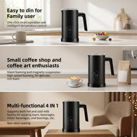 Milk Frother Non-Stick Milk Foamer 400W Drink Mixer Automatic for Baristas, Kitchen, Office