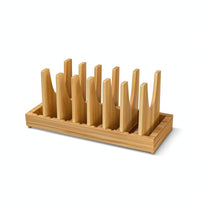 Plate and Lid Organizer Space-Saving Dish Rack with Divider Panels Upright