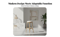 French Design Upholstered Bistro-Design Stool Stable Structure Bar Chair Sturdy Construction Seating Furniture High-Density Foam Cushion for Business Owners, Homeowners, Adults, Restaurant, Cafe, Dining Room, Kitchen