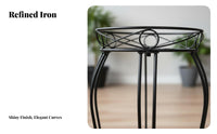 Wrought Iron Plant Rack Space-Saving Wrought Iron Plant Stand Decorative Design