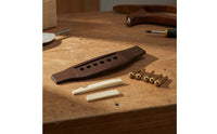 Wooden Guitar Bridge Assembly Replacement Acoustic Guitar Bridge Sturdy Hardware Long-Lasting for Guitarists