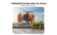 Foldable Clothes Horse Space-Saving Foldable Rotary Clothes Rack for Families