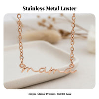 Mama Necklace Stainless Steel Adjustable Chain Elegant Gift for Mothers
